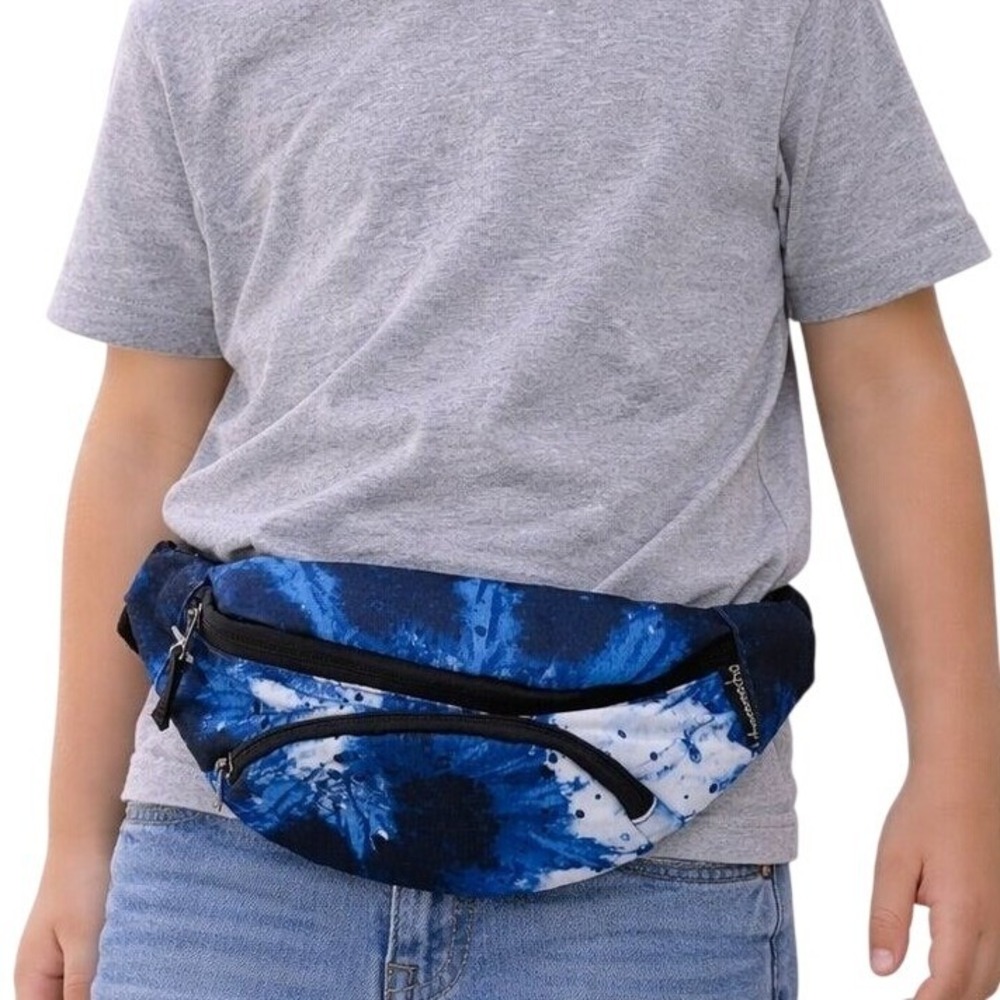 *NWT* Choco‎ Mocha Kids Blue Lightning Print Fanny Pack Bag Boys